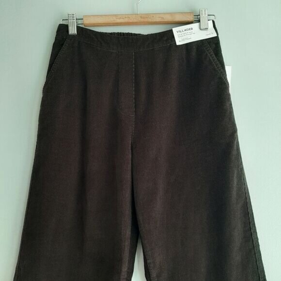 NORTHERN REFLECTIONS New - Villager Pull-On Corduroy Pants Brown Sz S Petite - Picture 3 of 11
